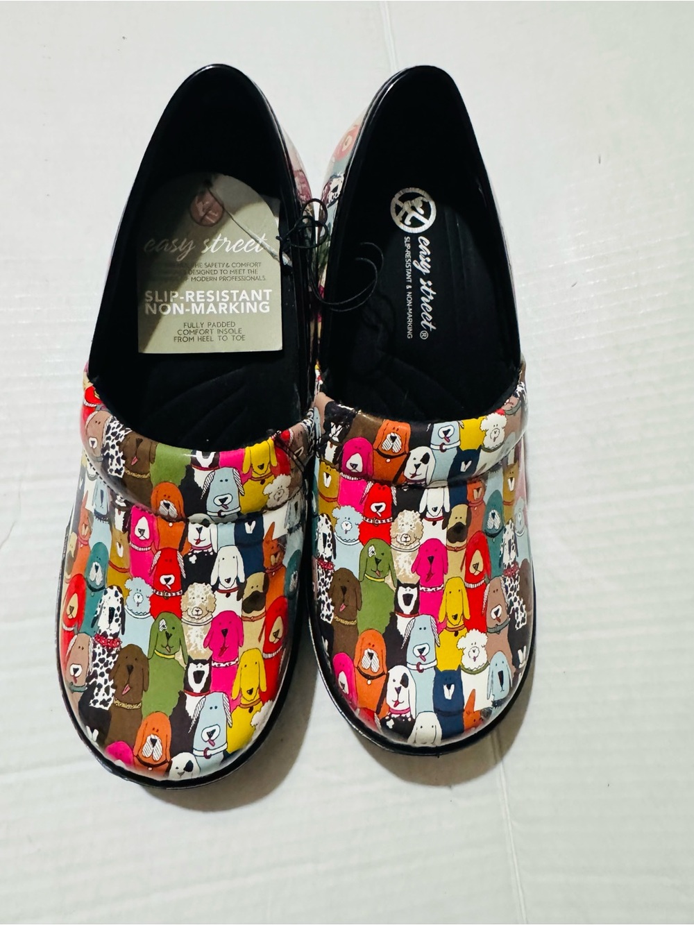 Women's Easy Works by Easy Street Lyndee Dogs Safety Shoes size 8w BNWT